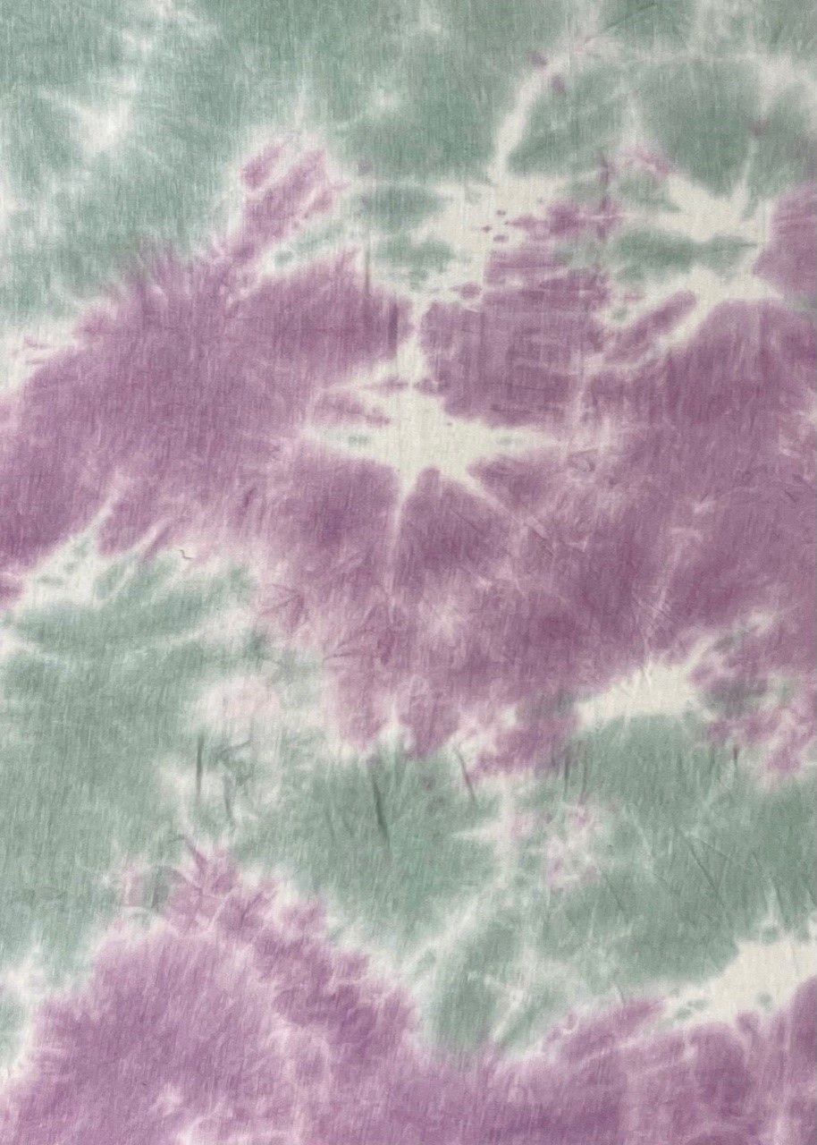 TIE DYED JERSEY D#2  97% RAYON/3% SPANDEX2-SAGE/PINK LILAC188RX-TD2 - Elegant Textiles